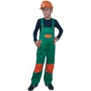 Dětské montérky PINOCCHIO zeleno-oranžové