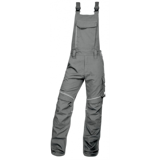 Pracovní kalhoty s laclem URBAN+ světle šedé