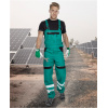 Pracovní kalhoty s laclem COOL TREND reflex - ZELENÉ