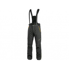 Zimní softshellové kalhoty CXS TRENTON, černé s HV doplňky