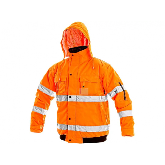 Reflexní bunda LEEDS 2v1 oranžová, zimní
