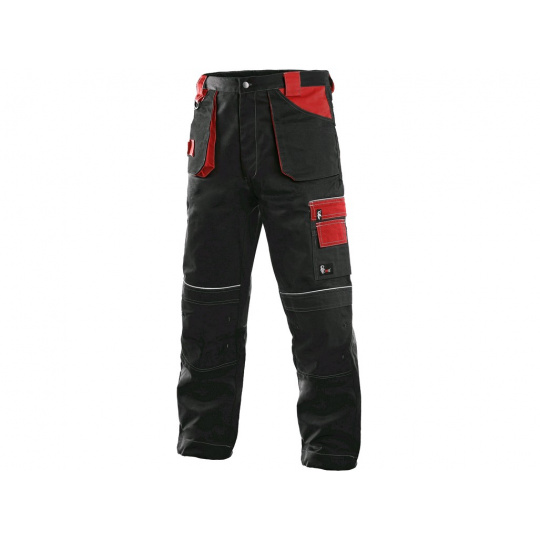 Pracovní kalhoty ORION TEODOR černo/červené
